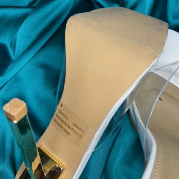 Lemonade Clear Square Toe Heels - Picture 2 of 4